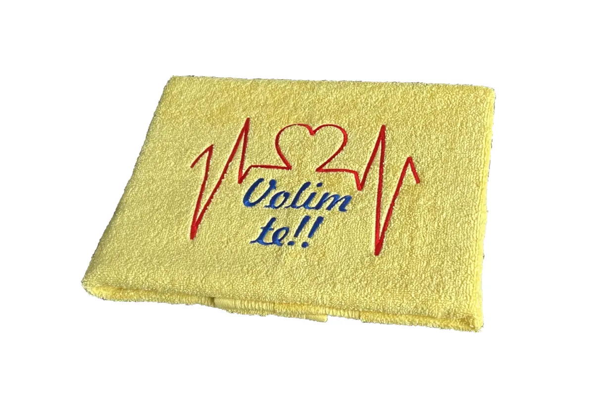 Volim te sa natpisom i aplikacijom 70x140